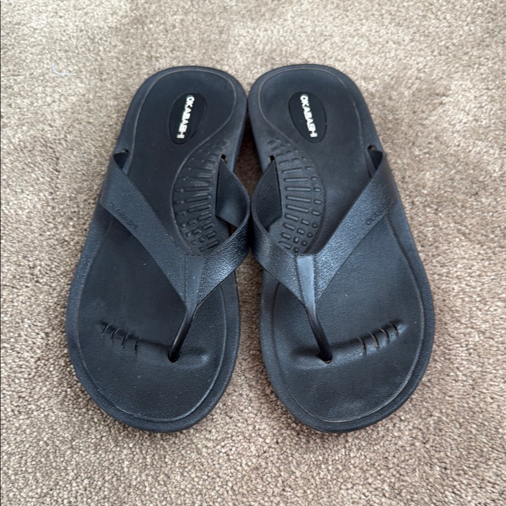 Okabashi Black Flip Flops